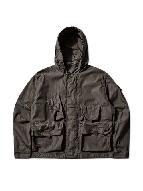 Giacca in micro ripstop di cotone e nylon color antracite Stone Island | L1S154100071S0318V0065